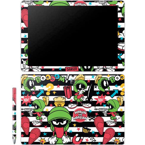 Looney Tunes Marvin the Martian Striped Patches Galaxy Book 12in Skin